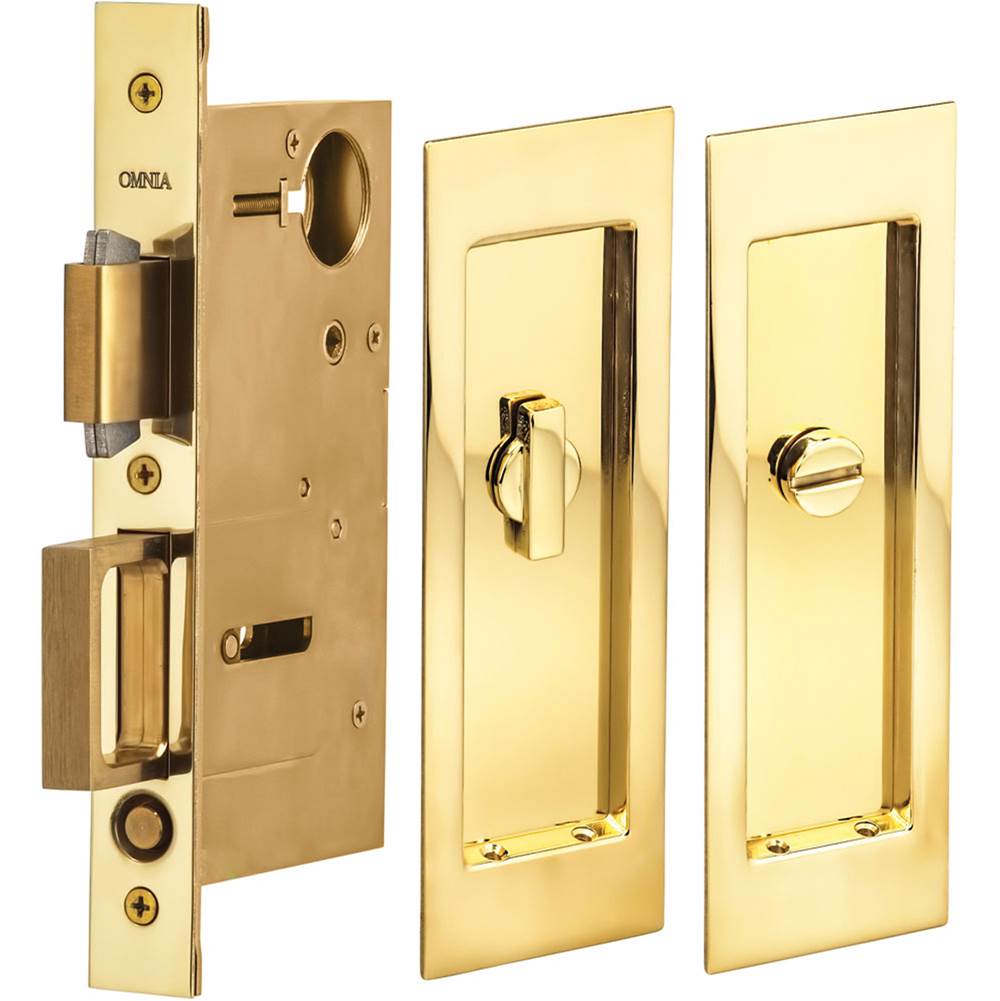 OMNIA Pocket Door Lockset ''L'' US3A
