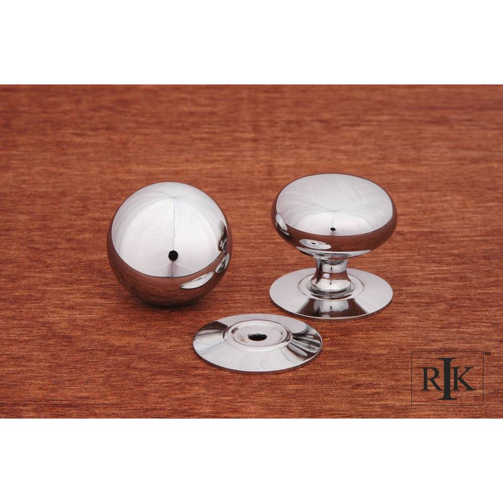 RK International Large Plain Knob with Detachable Back Plate