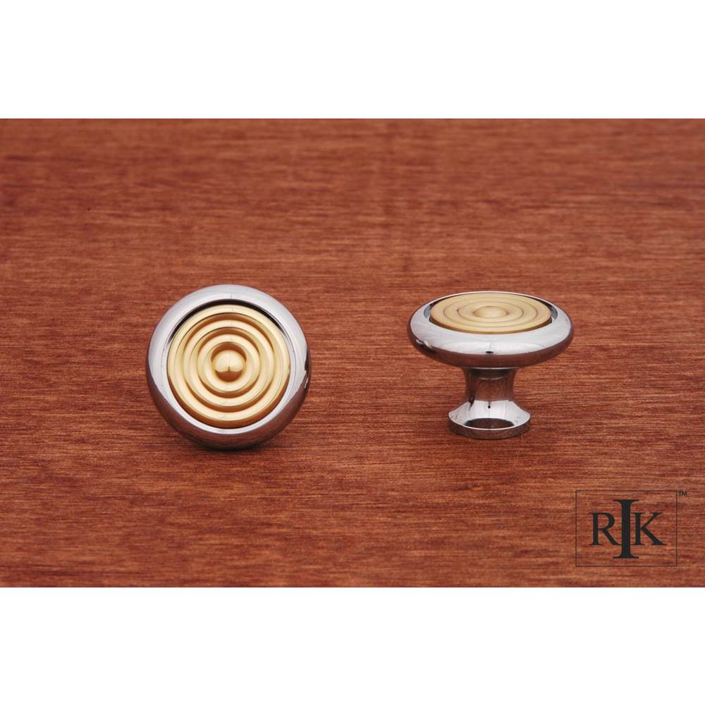 RK International Knob with Riveted Brass Circular Insert