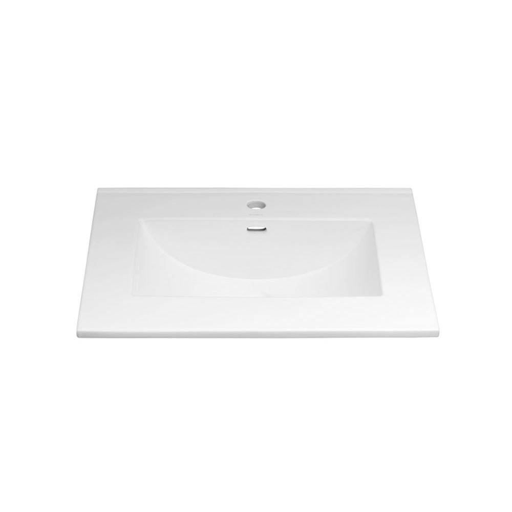 Ronbow 25'' Kara™ Ceramic Sinktop with Single Faucet Hole in White