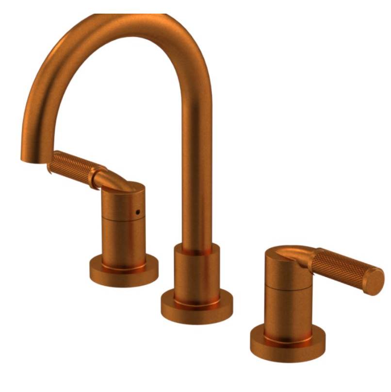 Rubinet Widespread Lav. Set. (less drain) in Antique Copper Matte With Satin Nickel Accent