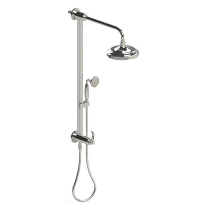 Rubinet Bar With Inlet At Shower Head, Includes 8'' Shower Head, 12'' Shower Arm, 30'' Adjustable Slide Bar (Can Be Cut To Suit), Hand Held Shower & Diverter