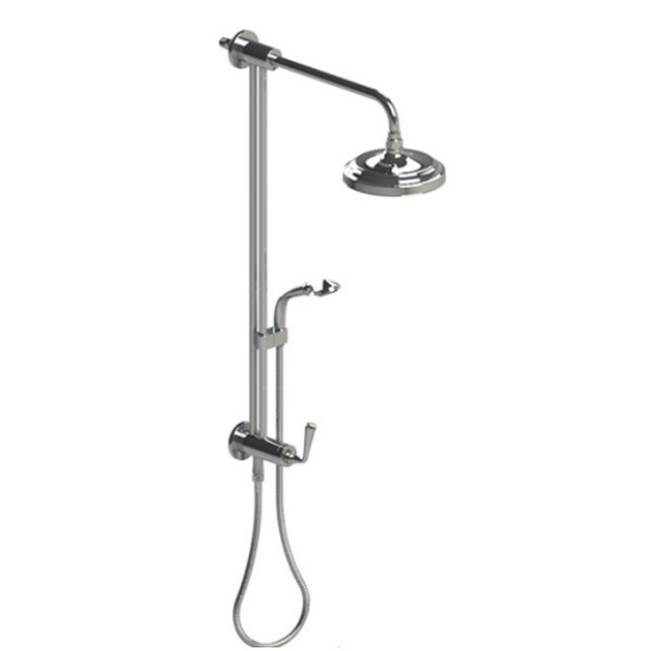 Rubinet Bar With Inlet At Shower Head. Includes 8'' Shower Head, 12'' Shower Arm, 30'' Adjustable Slide Bar (Can Be Cut To Suit), Hand Held Shower & Diverter
