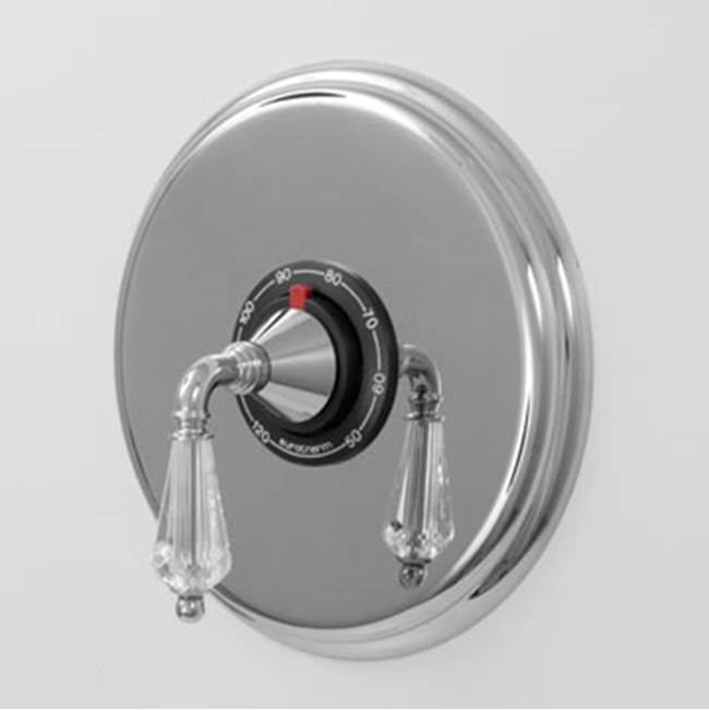 Sigma 3/4'' Thermostatic Set With 9'' Plate Trim Portofino Crystal Brushed Bronze Pvd .23