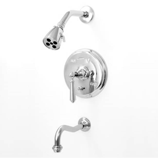 Sigma Pressure Balanced Tub & Shower Set Trim (Includes Haf And Wall Tub Spout) Monte Carlo Satin Nickel .69