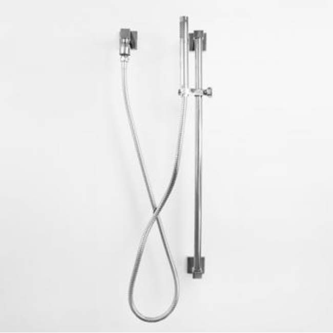 Sigma Square Contemporary Slidebar and Handshower Kit UNCOATED POLISHED BRASS .33