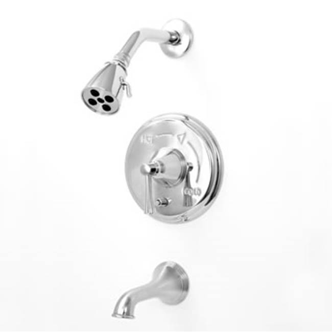 Sigma Pressure Balanced Tub & Shower Set Trim (Includes Haf And Wall Tub Spout) Chicago Uncoated Polished Brass .33