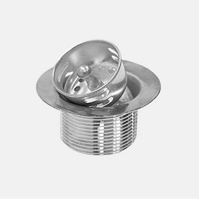 Sigma Midget duo strainer basket, 1-1/2'' NPT, fits 2'' sink openings. Complete with nuts and washers POLISHED NICKEL PVD .43