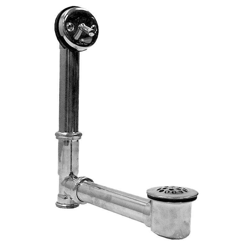 Sigma Concealed Standard Trip Lever and Overflow 14''- 16'' Tall, Adjustable SATIN CHROME .95