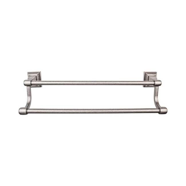 Top Knobs Stratton Bath Towel Bar 30 Inch Double Antique Pewter