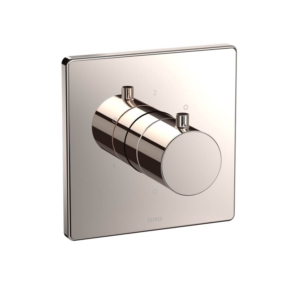 TOTO Toto® Square Three-Way Diverter Shower Trim With Off, Polished Nickel