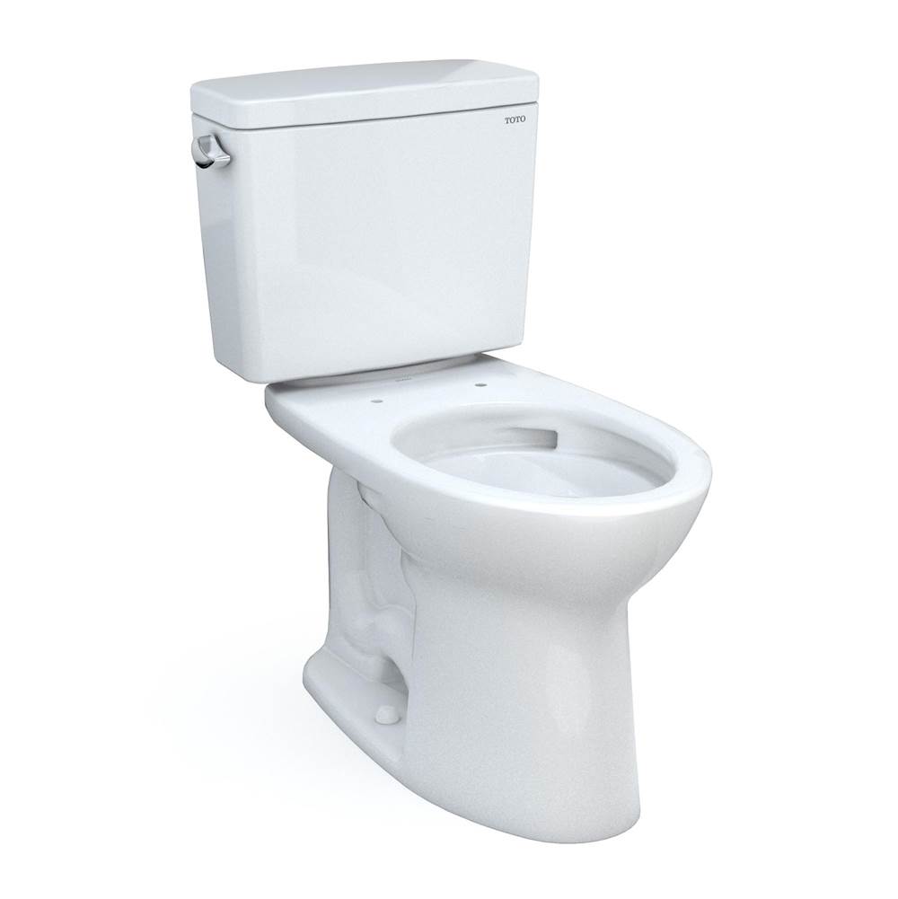 TOTO Toto® Drake® Two-Piece Elongated 1.6 Gpf Universal Height Tornado Flush® Toilet With Cefiontect And 10 Inch Rough-In, Cotton White