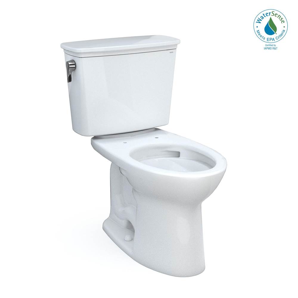 TOTO Toto® Drake® Transitional Two-Piece Elongated 1.28 Gpf Universal Height Tornado Flush® Toilet With 10 Inch Rough-In And Cefiontect®, Cotton White