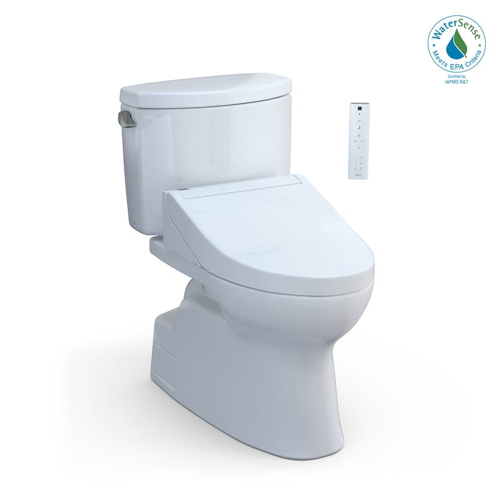 TOTO Toto® Washlet+® Vespin® II Two-Piece Elongated 1.28 Gpf Toilet And Washlet+® C5 Bidet Seat, Cotton White