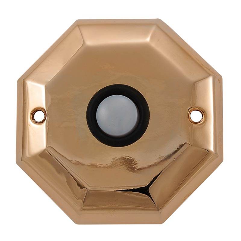 Vicenza Designs Archimedes, Doorbell, Octagon, Polished Gold