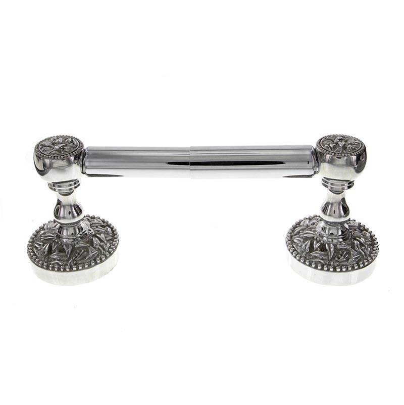 Vicenza Designs San Michele, Toilet Paper Holder, Spring, Polished Silver