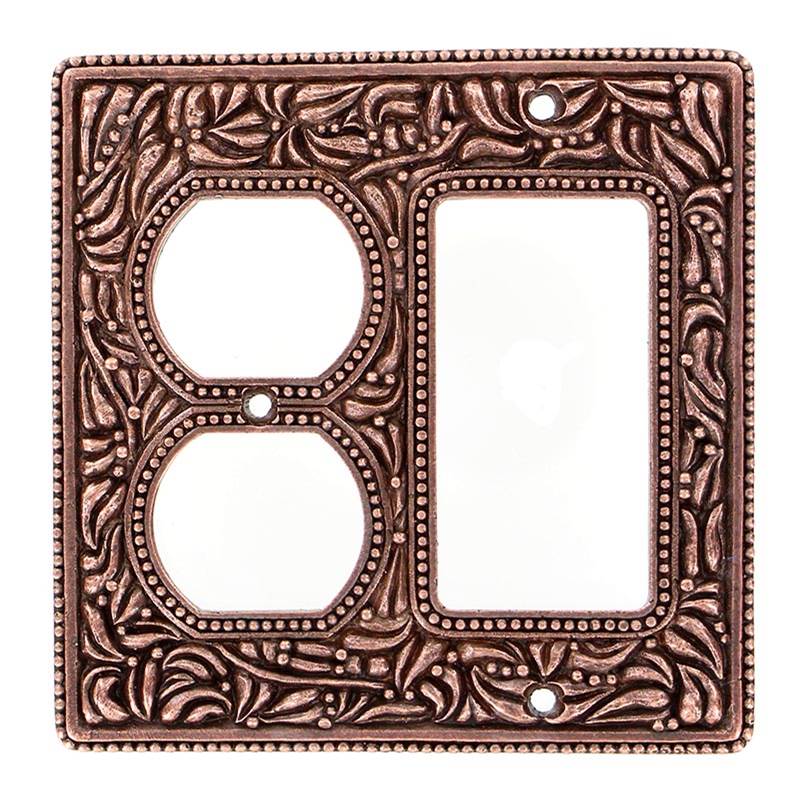 Vicenza Designs San Michele, Wall Plate, Dimmer/Outlet, Antique Copper