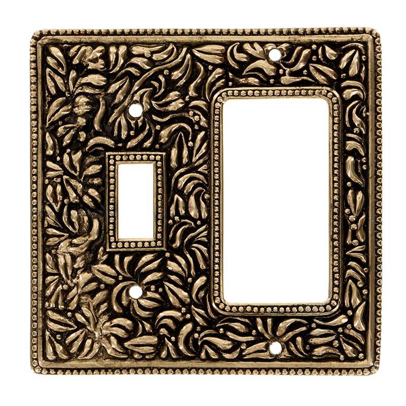 Vicenza Designs San Michele, Wall Plate, Toggle/Dimmer, Antique Gold