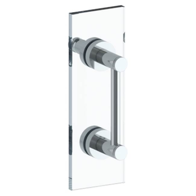 Watermark Sutton 18'' shower door pull with knob/ glass mount towel bar with hook