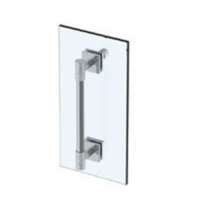 Watermark Sense 6” shower door pull with knob/ glass mount towel bar with hook