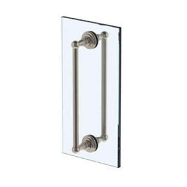 Watermark Rochester 12'' double shower door pull/ glass mount towel bar