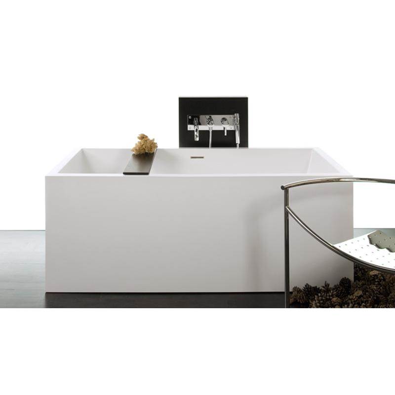 WETSTYLE Cube Bath 62 X 30 X 24 - 1 Wall - Built In Nt O/F & Sb Drain - White True High Gloss