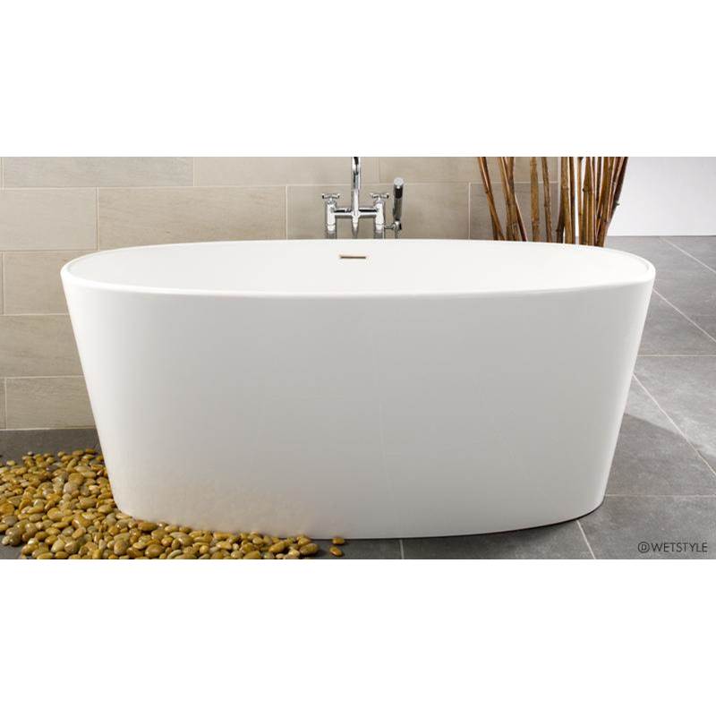 WETSTYLE Ove Bath 66.25 X 30 X 24.75 - Fs - Built In Nt O/F & Pc Drain - White Matte