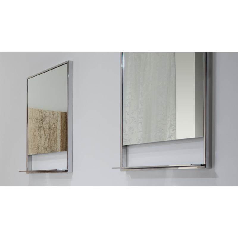 WETSTYLE Mirror - ''C'' - 28 H X 19 W - Stainless Steel Brushed Finish