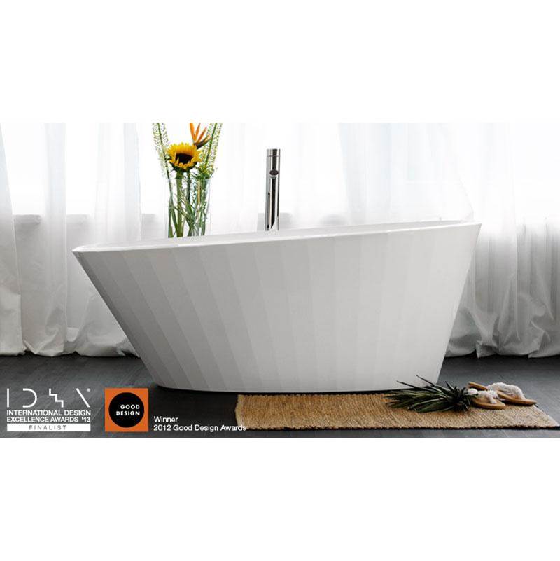 WETSTYLE Couture Bath 65.5 X 33.75 X 25 - Fs  - Built In Pc O/F & Drain - White Dual
