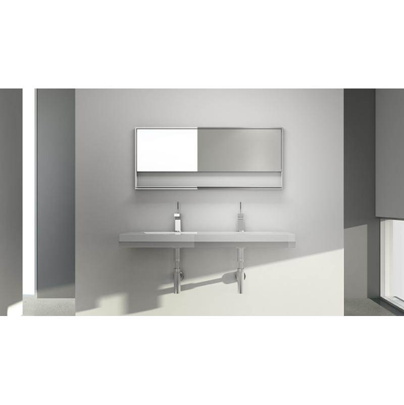 WETSTYLE Decorative Trim And Bracket System For 24 Inch Lavatory - Stainless Steel Mirror Finish