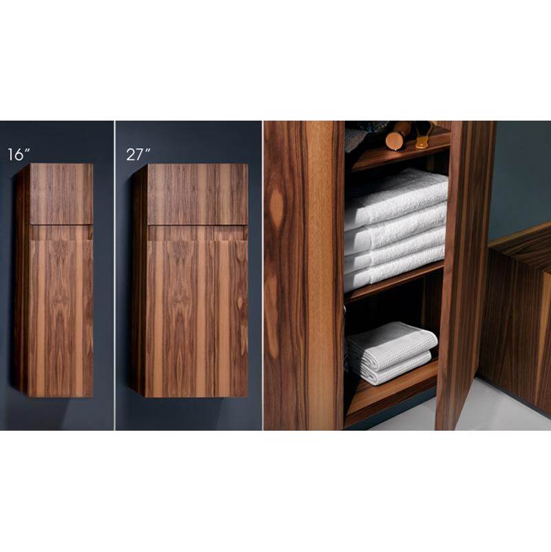 WETSTYLE Furniture ''M'' - Linen Cabinet 16 X 60 - Left Hinges - Walnut Natural