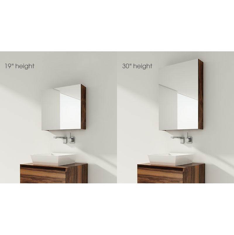 WETSTYLE Furniture ''M'' - Mirrored Cabinet 46 X 19-1/8 Height - Lacquer Black Matt