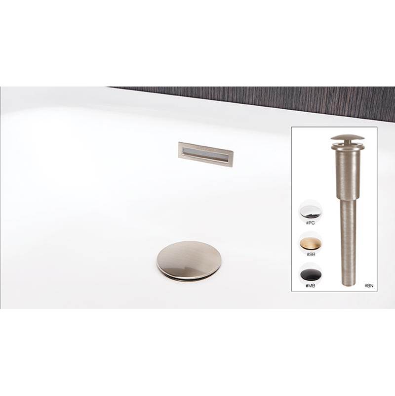 WETSTYLE Dome Style Lav Drain With O/F - Bn - Brushed Nickel