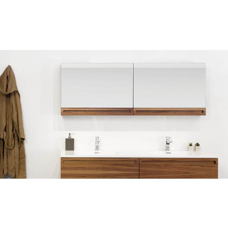 WETSTYLE Furniture Element Rafine - Lift-Up Mirrored Cabinet 24 X 21 3/4 X 6 - Oak Stone Harbour Grey