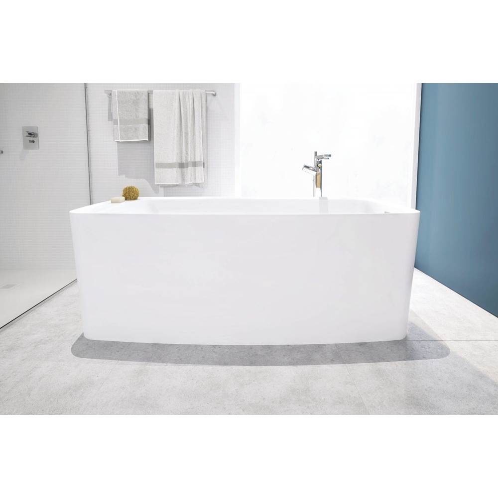 WETSTYLE Lab Bath 66 X 30 X 24 - Fs - Built In Bn O/F & Drain - White Matte