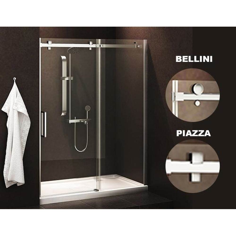 Zitta Bellini 60 Bath Tub Chrome Clear  Straight Door