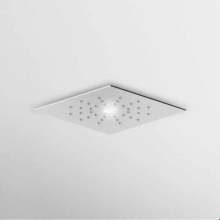 Zucchetti USA 6 11/16'' x 6 11/16'' built-in multifunction shower head, with white led light, self powered.